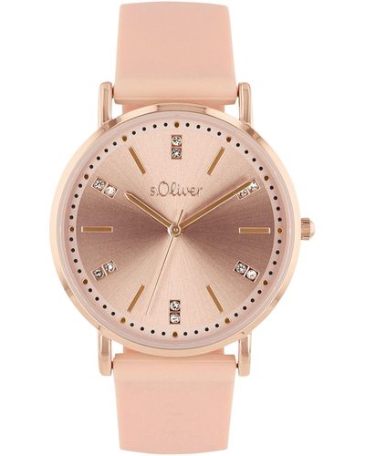 S.oliver Uhr Armbanduhr Silikon 2038367 - Pink