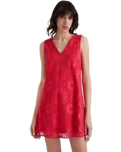 Desigual Wos Casual Dress - Red