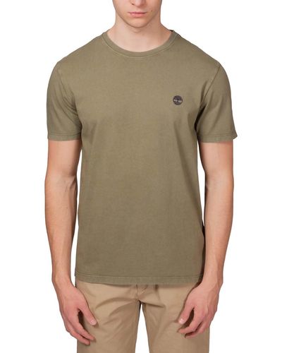 Timberland T-shirt With Logo Embroidery - Green