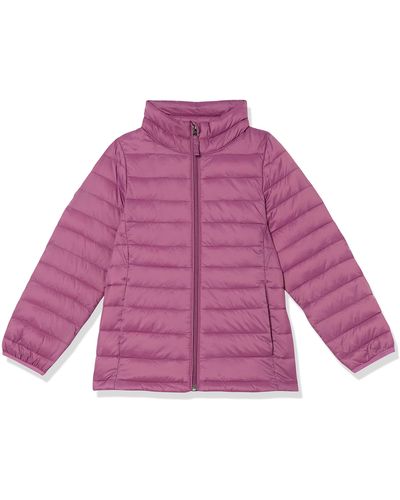 Amazon Essentials Chaqueta Acolchada con Cuello Levantado - Rosa