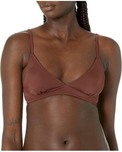 Amazon Essentials Haut de Maillot de Bain Bikini Classique Soutien Léger - Marron