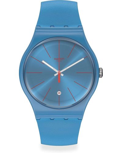Swatch Analog-Digital Automatic Uhr mit Armband SUOS401 - Blau