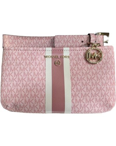 Michael Kors 29556195cg Gold Tone Logo Design With Gold Hardware Adjustable Belt Bag Waist Pack - Pink