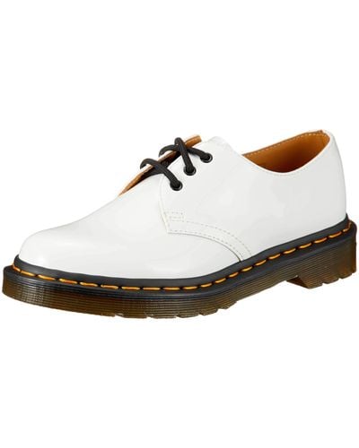 Dr. Martens 1461 patent pelle scarpe bianco