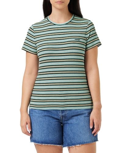 Wrangler Slim Stripe T-shirt - Green