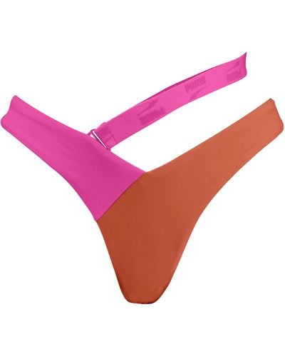 PUMA V-shape Brief Bikini Bottoms - Pink