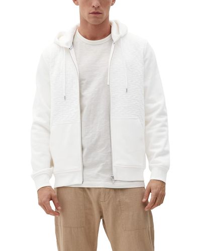 S.oliver Sweatshirt Jacke mit Kapuze - Weiß