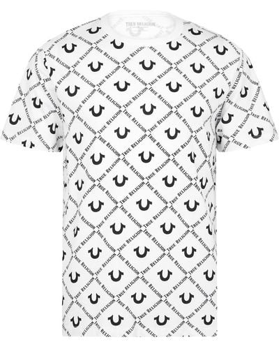 True Religion S Logo T-shirt White/black L