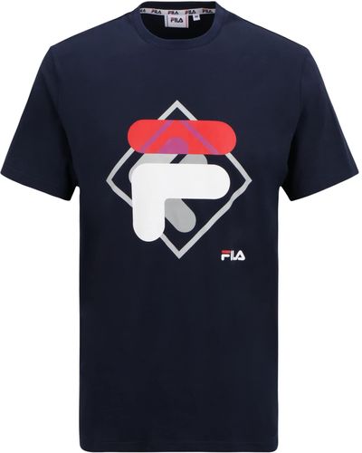 Fila Logo Summerfield Graphic T-Shirt - Blu
