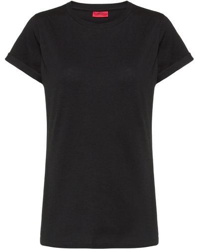 HUGO Cotton-jersey T-shirt With Logo Print - Black