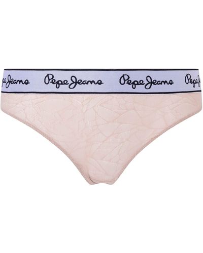 Pepe Jeans Mesh Thong Bikini Style Underwear - Schwarz
