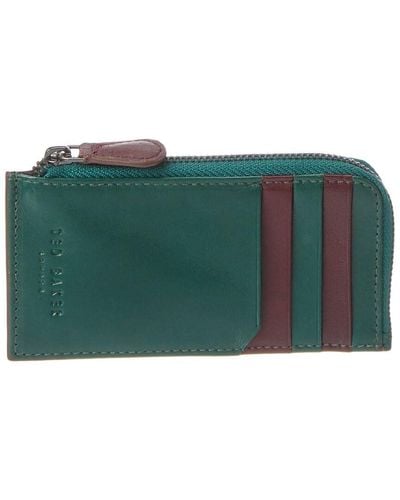 Ted Baker Nanns Contrast Detail Leather Zip Around Card Case - Green