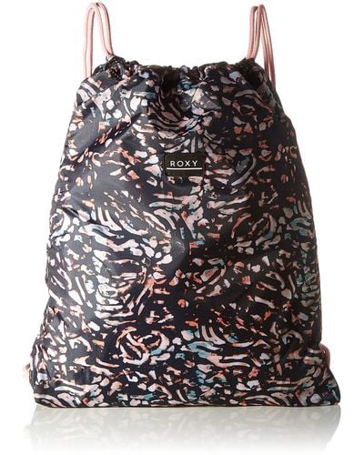 Roxy Light As A Feather Printed Gym Bag Or Backpack - Black