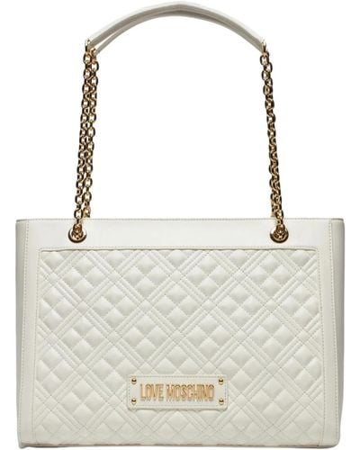 Love Moschino SAC QUILTED PU BLANC - Gris