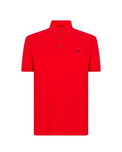 HUGO S Polo Shirt Red M