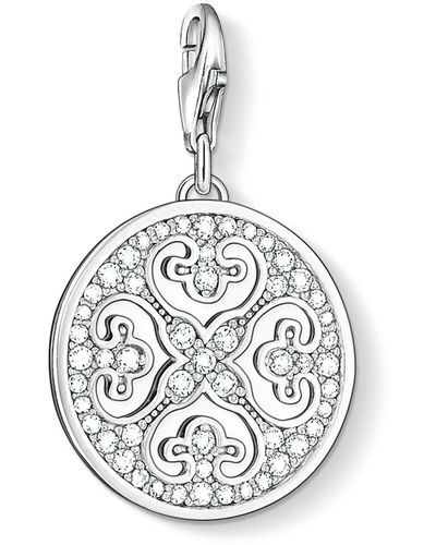 Thomas Sabo Anhänger Charm-Einhänger Ornament mit 925 Silber Zirkonia weiß - Mettallic