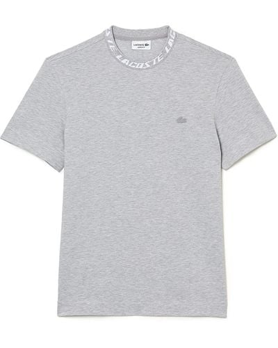 Lacoste T-shirt Regular Fit Argent Chine XL - Gris