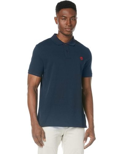 Timberland Tfo Ss Millers River Pique Polo Regul Shirt - Blue