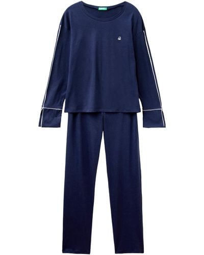 Benetton Pig(shirt+pant) 3y5e3p02p Pyjama Set - Blue