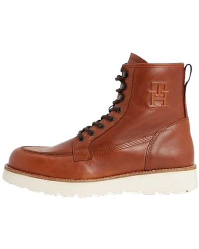 Tommy Hilfiger TH AMERICAN WARM LEATHER BOOT - Braun
