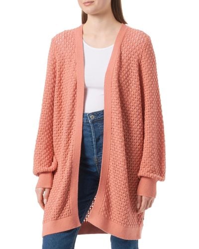 S.oliver Q/S by Long Cardigan mit Ajourmuster ORANGE - Pink