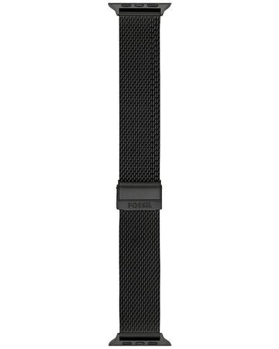 Fossil Apple 42/44/45/49mm Leather Interchangeable Watch Band Strap - Black