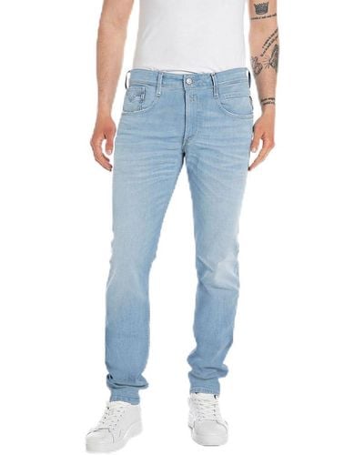 Replay Men's Jeans With Super Stretch - Blue