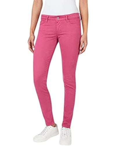 Pepe Jeans Soho Trousers Rose - Rouge