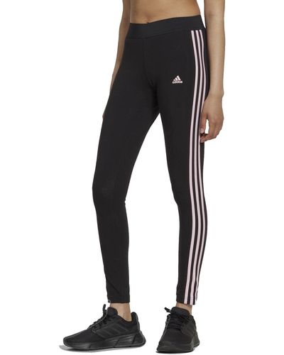 adidas 3 Stripes Leggings Tights - Schwarz