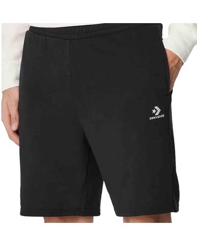 Converse Shorts Uomo Nero Shorts Sportivo con Ricamo Logo XL