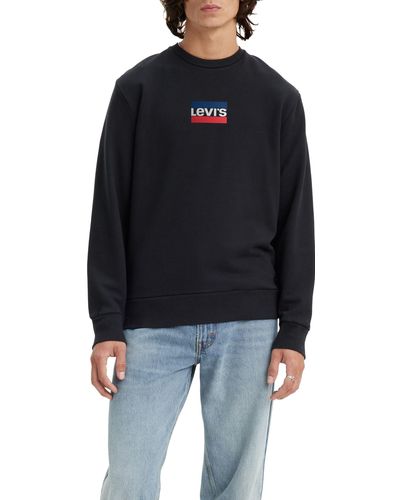 Levi's Standard Graphic Crew Sweatshirt Mini Sportswear Srt Crew Pirate Black - Schwarz