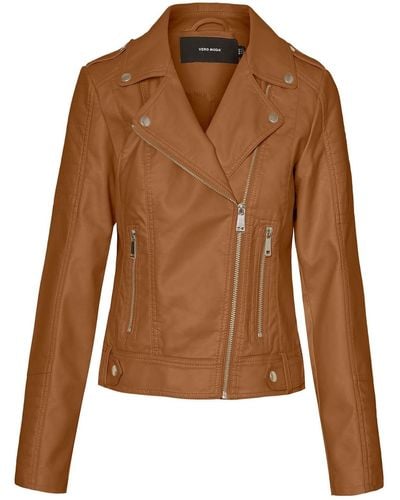 Vero Moda Vmkerriultra Short Coated Jacket Noos Jacket - Brown