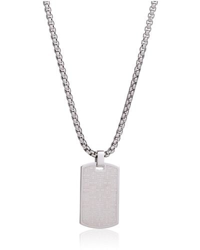 Tommy Hilfiger Jewellery Men's Stainless Steel Pendant Necklace - 2790359 - Metallic