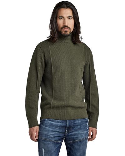 G-Star RAW Structure Turtle Knit Felpa - Verde