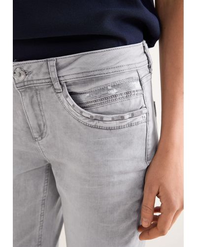 Street One Skinny-fit-Jeans mit schmalem Bein in Schwarz | Lyst DE | Stretchjeans