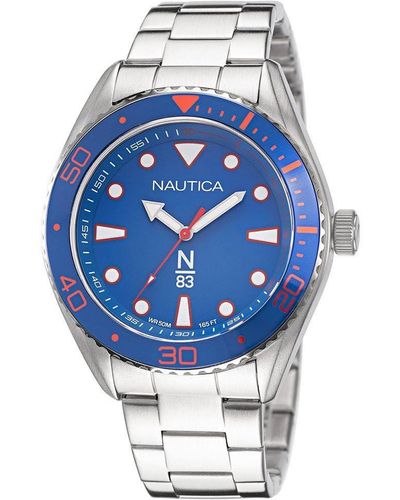 Nautica N83 Napfws221 N83 Finn World Silver-tone/blue/sst Bracelet Watch
