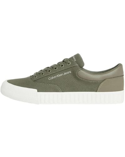 Calvin Klein Skater Vulc Low Laceup Mix In Dc Ym0ym00903 Vulcanized Trainer - Green