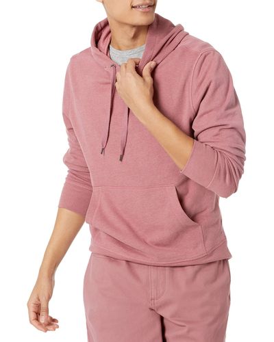 Amazon Essentials Lightweight French Terry Hooded Sweatshirt - Pink