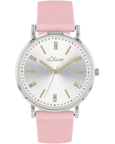 S.oliver Uhr Armbanduhr Silikon 2038366 - Pink