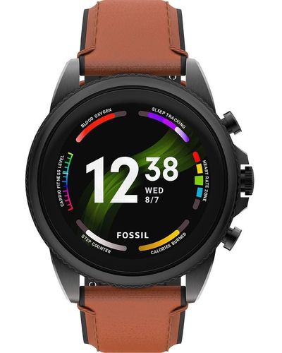 Fossil S Digital Touchscreen Uhr mit integrierter Alexa und mit Silicone Armband FTW4061 - Schwarz