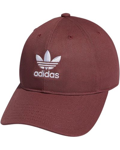 adidas Originals Relaxed Fit Adjustable Strapback Cap - Red
