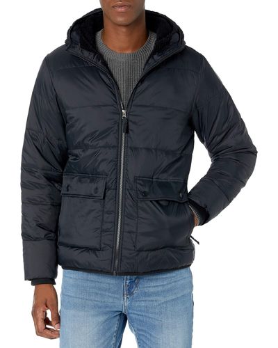 Amazon Essentials Long-sleeve Water-resistant Sherpa-lined Puffer Jacket - Blue