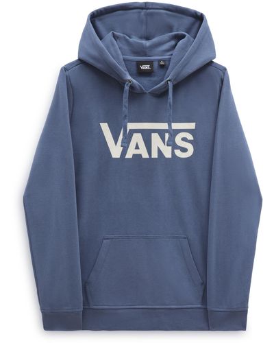 Vans Wm Drop V Logo Hoodie Hooded Sweatshirt - Blauw
