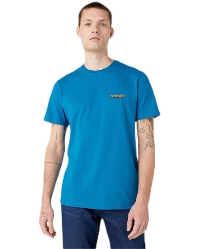 Wrangler Graphic Logo Tee T-Shirt - Blu