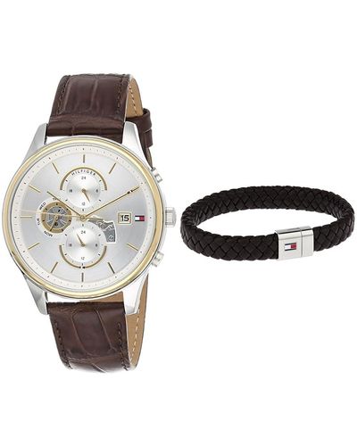 Tommy Hilfiger 1710501 Jewelry Armband für aus Leder Braun - Mehrfarbig