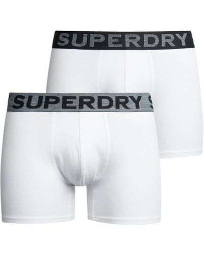 Superdry Boxer Triple Pack Boxer Shorts - White