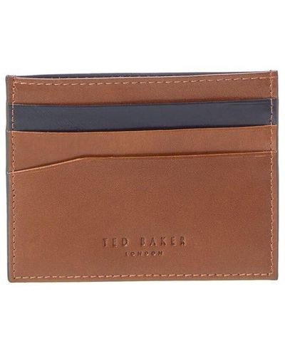 Ted Baker Nancard Contrast Edge Paint Leather Card Holder - Brown