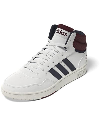 adidas Sneaker Hoops 3.0 MID FTWR White/Shadow Navy/Red 38 - Blau