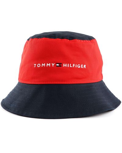 Tommy Hilfiger TH Essential Essential Bucket Hat S Corporate - Rot