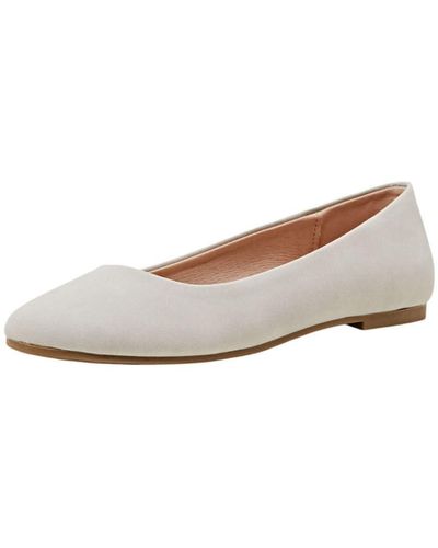 Esprit Moda, Zapatos Tipo Ballet Mujer, 030 Gris, 38 EU - Blanco